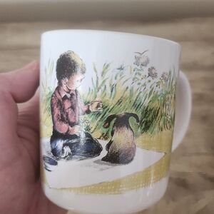 Vintage Velveteen Rabbit Mug With Boy Target Tag 1985 Rabbit Ears Productions